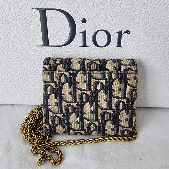 Auth Dior Oblique Trotter Saddle Lotus Wallet - Picture 3 of 14